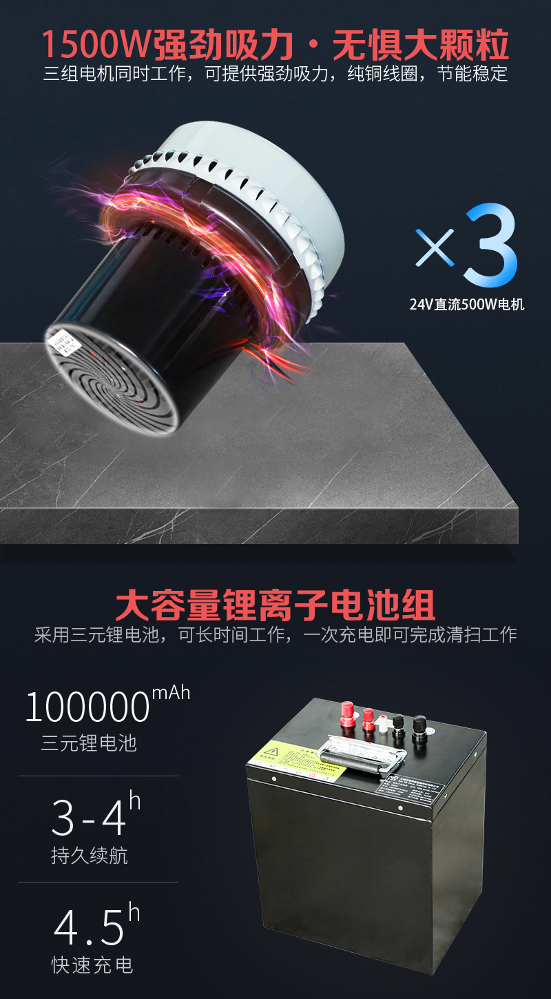 洁威科WB-100D电瓶工业吸尘器